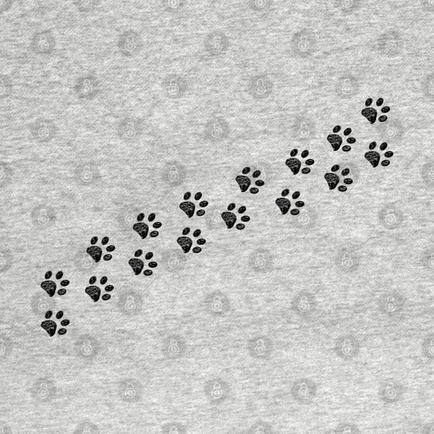 White paw prints trace by GULSENGUNEL